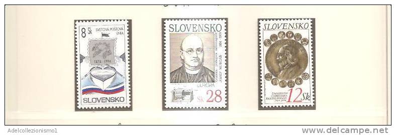 41590)serie Francobolli  Slovacchia Di 3 Valori Dentellati - Altri & Non Classificati