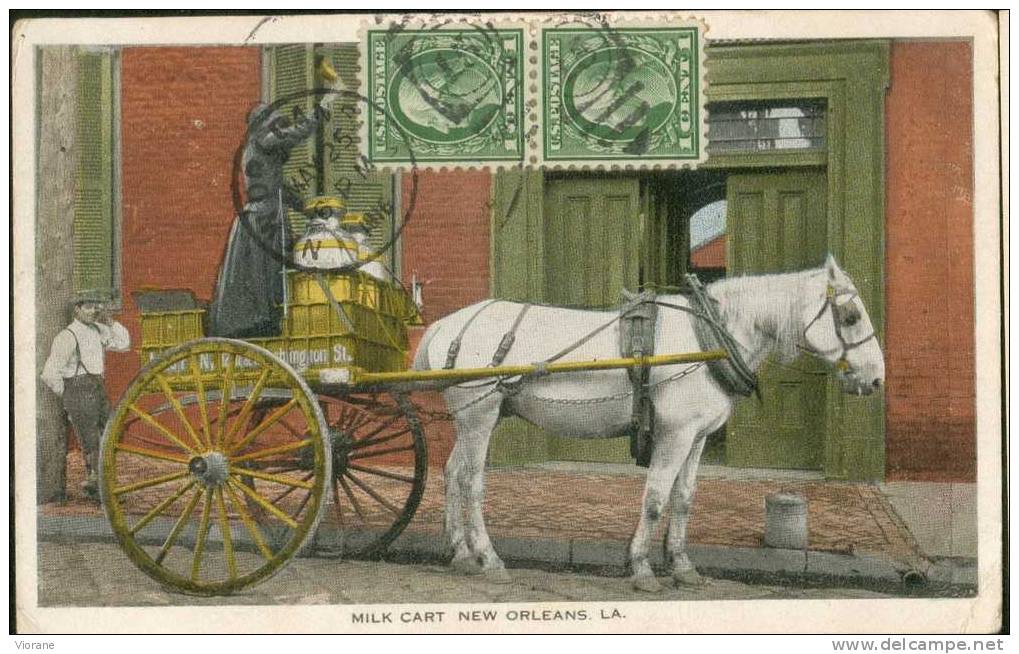 Milk Cart. (Cheval - Horse) - New Orleans