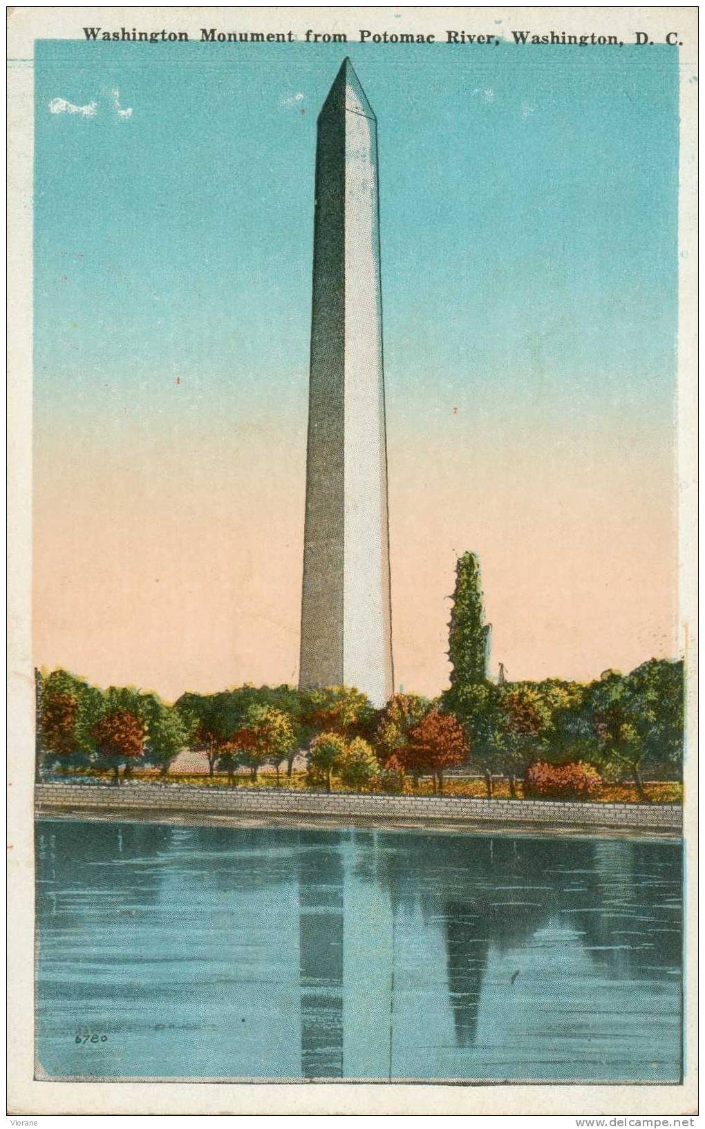 Washington Monument From Potomac River. - Washington DC