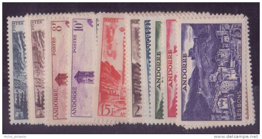 ANDORRE N° 138/153* NEUF AVEC CHARNIERE - Neufs