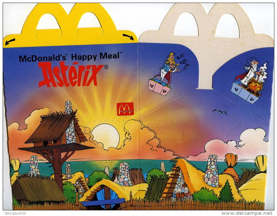 ASTERIX. EMBALLAGE McDonald's Happy Meal. 1994. POUR LES 35 ANS D'ANNIVERSAIRE D'ASTERIX. Le Village - Advertisement