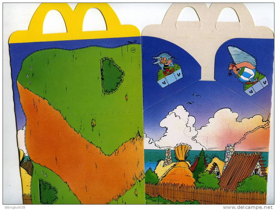 ASTERIX. EMBALLAGE McDonald's Happy Meal. 1994. POUR LES 35 ANS D'ANNIVERSAIRE D'ASTERIX. Le Village - Advertisement