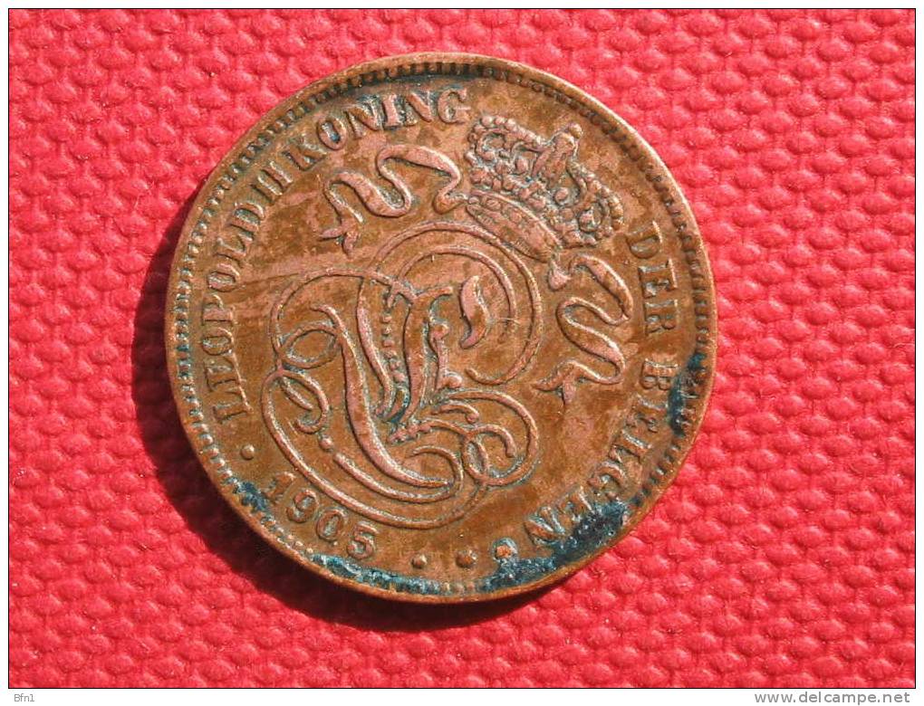 BELGIQUE 2 CENT 1905 :: LEOPOLD II - 2 Cent