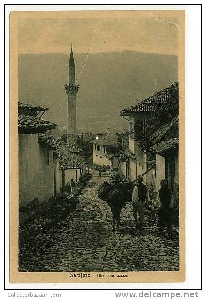 SARAJEVO BOSNIA Ca POSTCARD Türkisch Gasse Horse Temple Costumes - Bosnia Y Herzegovina