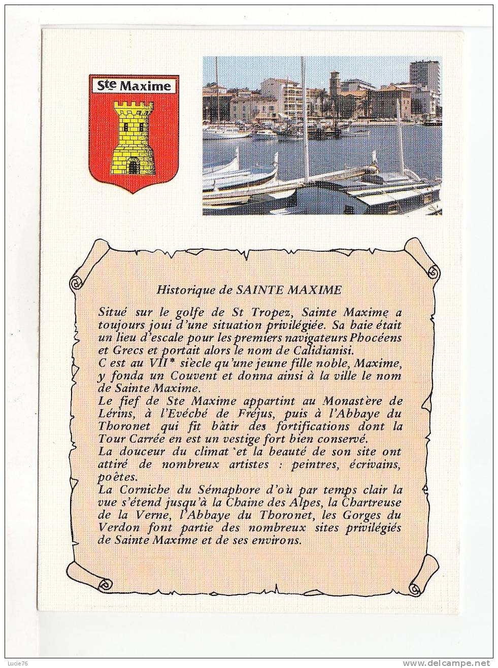 SAINTE MAXIME -  Historique - - Sainte-Maxime
