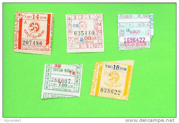 THAILAND - 5 Different Bus Tickets - Monde