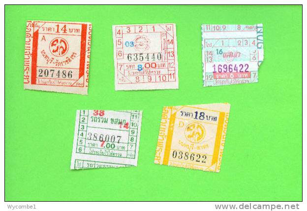 THAILAND - 5 Different Bus Tickets - Welt