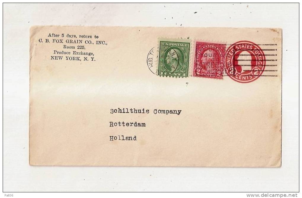 Lettre   NEW YORK    Obl.1922  Arr. HOLLAND - Briefe U. Dokumente