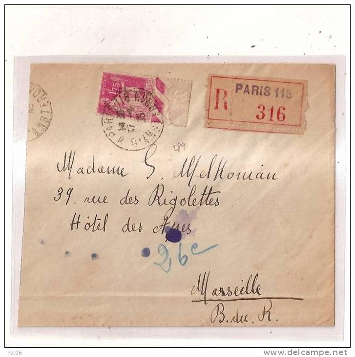 PARIS     Bureau N°118  « Rue D?Amsterdam » - 1932-39 Peace
