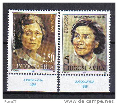 FRZ269 - YUGOSLAVIA  1996, Serie Catalogo Unificato N. 2666/67  *** Europa - Altri & Non Classificati