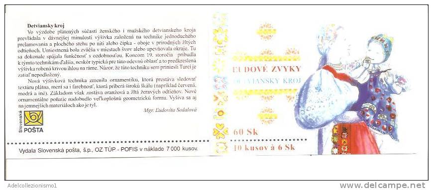 41635)libretto Serie Ludove Zvyky - Con 10 Valori -  Slovacchia 2000 - Altri & Non Classificati