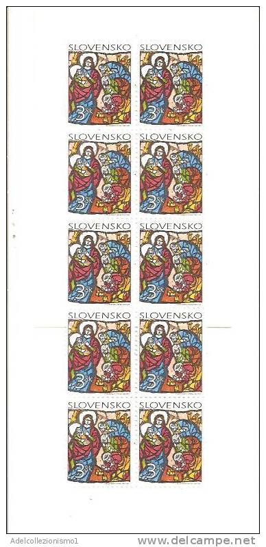 41640)libretto Serie Natale - Con 10 Valori -  Slovacchia 2000 - Altri & Non Classificati