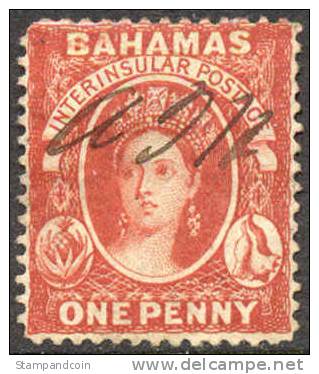 Bahamas #2a Used Victoria From 1860, Perf 14 - 1859-1963 Colonie Britannique