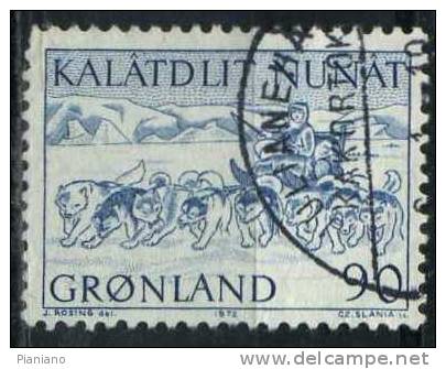 PIA - GROENLANDIA - 1971 : Trasporti Postali : Slitta - (Yv 68) - Used Stamps