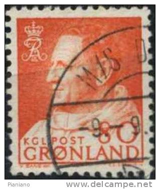 PIA - GROENLANDIA - 1963-68 : Serie Corrente : Re Federico IX - (Yv 48) - Gebraucht