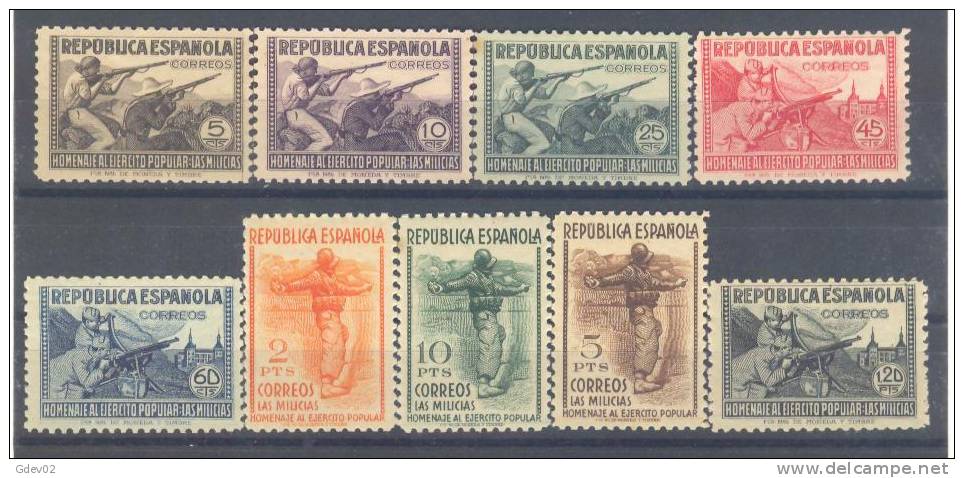 ES792SGDEV-L752TCORRPOST.Espain.Espagne.HOMENAJE  AL EJERCITO.1938.(Ed 792/0**)sin Charnela.MAGNIFICA - Correo Postal