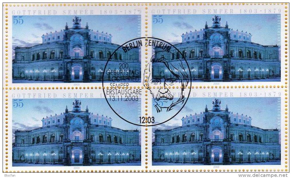 Semper-Oper Deutschland Numisblatt 6/2003 Mit 2371 10-KB SST 36€ Dresden - Allemagne
