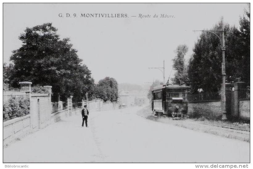 D76 - MONTIVILLIERS - ROUTE DU HAVRE - VUE ANIMEE AVEC LE TRAMWAY - Montivilliers