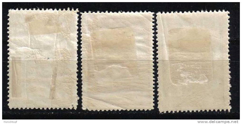 Rumänien; 1896; Michel 165 + 167/8 *; Die Königin Am Webstuhl; 165 Mit Eckfehler - Unused Stamps