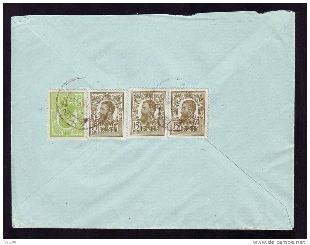 Slatina (Roumanie) To Temesvar(Ungaria) 1912 Cover Nice Franking King Carol 4 Stamps!! - Storia Postale