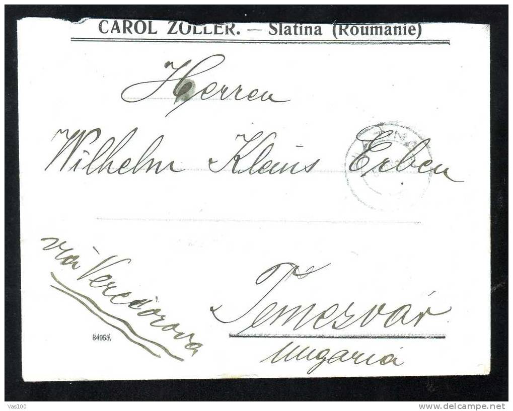 Slatina (Roumanie) To Temesvar(Ungaria) 1912 Cover Nice Franking King Carol 4 Stamps!! - Storia Postale