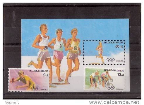 BELGIQUE : :1988:série 2285/86+B.F.64(2287) NSC.Jeux Olympiques D´été à Séoul. - Summer 1988: Seoul