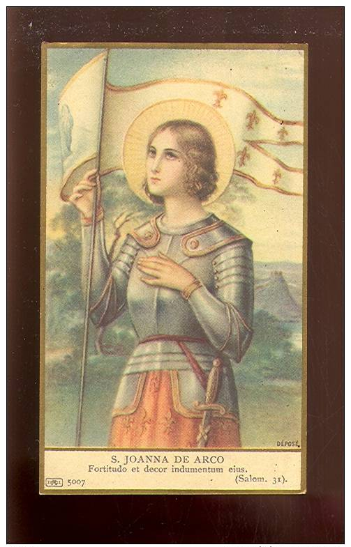 Devotieprentje ( 2072 )    S. Joanna De Arco  - Jeanne D' Arc - Santini