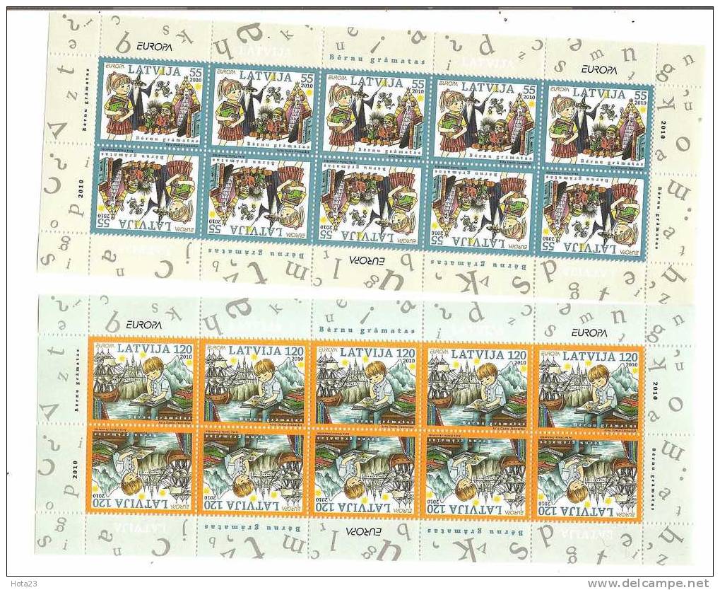 Latvia  Europa CEPT 2010  Children Book  Hedgehog + Gnome + Sailing Boats MINI SHEET - MNH - 2010