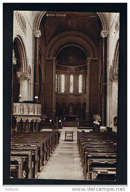 Early Real Photo Postcard Interior Wilton Church Near Salisbury Wiltshire - Ref 533 - Salisbury