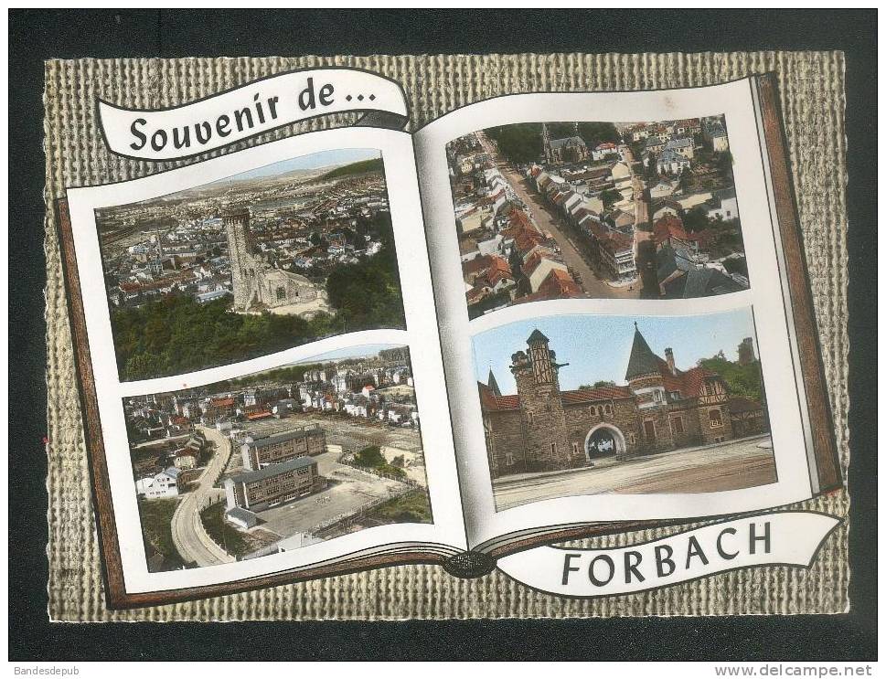 CPSM - Souvenir De FORBACH (57)  - Multivues Album Photo  ( Vue Aérienne Rue Ste Croix Ecole ...LAPIE ) - Forbach