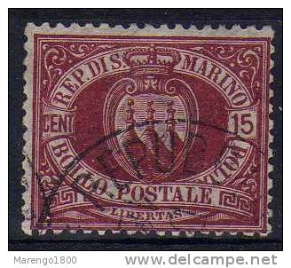 San Marino 1892-94 - 15 C.   (g496a) - Oblitérés