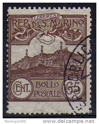 San Marino 1903 - 65 C.   (g501a) - Used Stamps