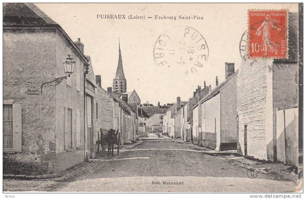 PUISEAUX LOIRET FAUBOURG SAINT-PERE CHARETTE CHEVAL - Puiseaux