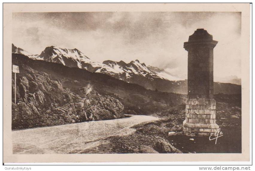 COL DU SOMPORT Haute Vallée D'Aspe Sommet Du Col(1630m) Et La Borne Frontiére Carte Photo Signée ELF Bon état Voir Scans - Col Du Somport