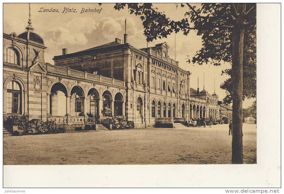 LANDAU PFALZ Bahnhof Cpa Bon Etat - Landau