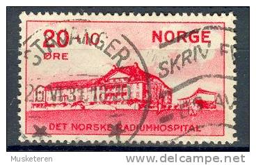 Norway 1931 Mi. 162  20 Ø + 10 (Ø) Radiumhospital - Oblitérés