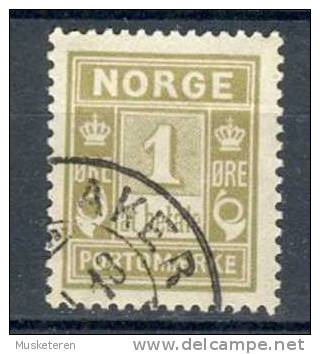 Norway Postage Due 1889 Mi. 1 II A, 1 Ø Portomærke Porto - Used Stamps