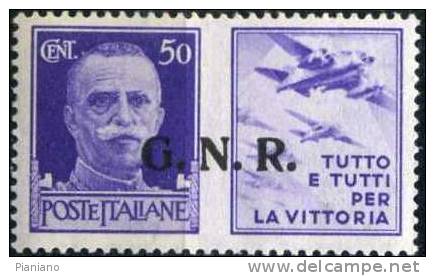 PIA - RSI - 1944 : Francobolli Di Propaganda Di Guerra Soprastampati  GNR - (SAS 23) - Propaganda Di Guerra