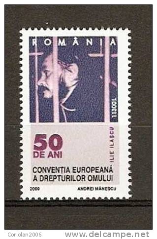 Romania 2000 / 50 Years European Convention For Human Rights - Institutions Européennes