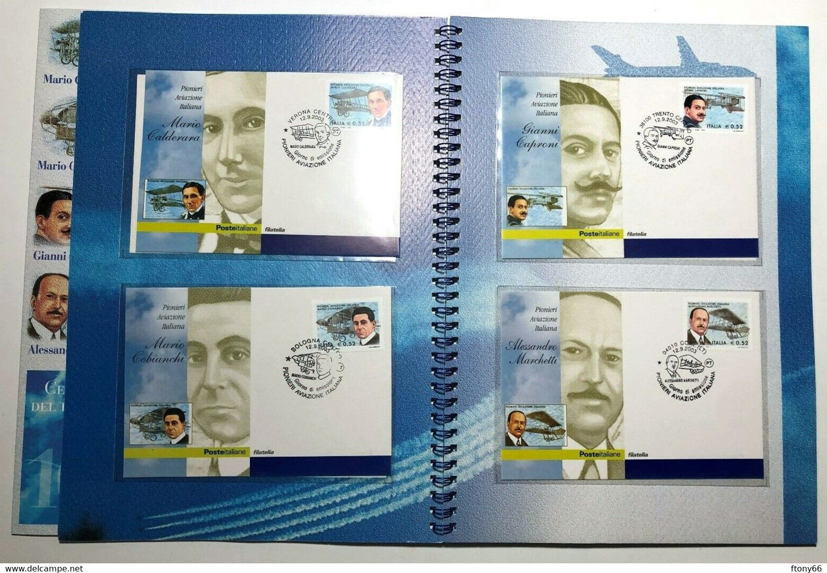 AF 2003 Folder Pionieri Dell'Aviazione Italiana - Nuovo SOTTOFACCIALE - Presentation Packs