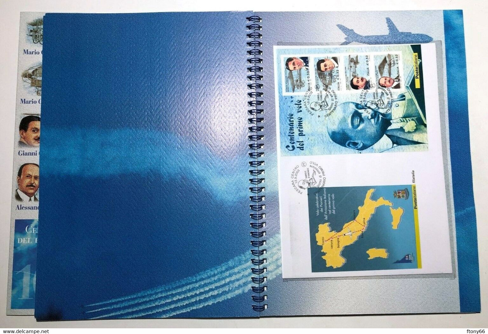 AF 2003 Folder Pionieri Dell'Aviazione Italiana - Nuovo SOTTOFACCIALE - Pochettes