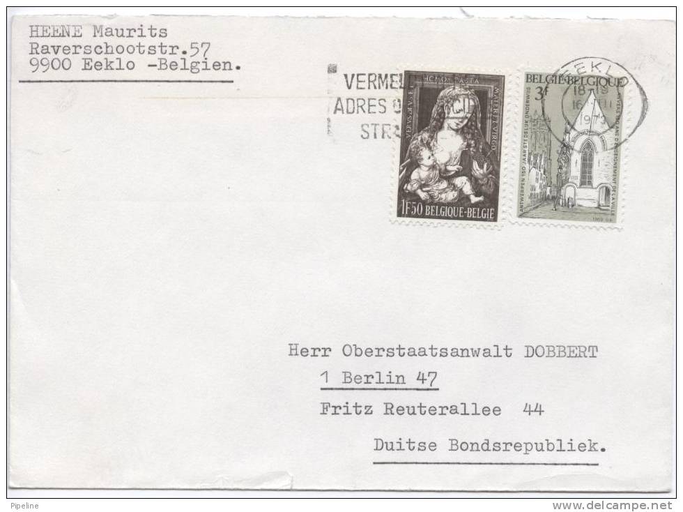 Belgium Cover Sent To Germany Eeklo 16-3-1973 - Briefe U. Dokumente