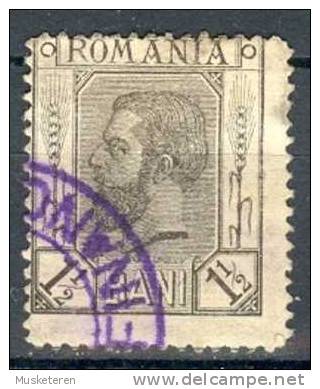 Romania 1901 Mi. 130   11 B King König Karl I Purple FINANCE Cancel !! - Usado