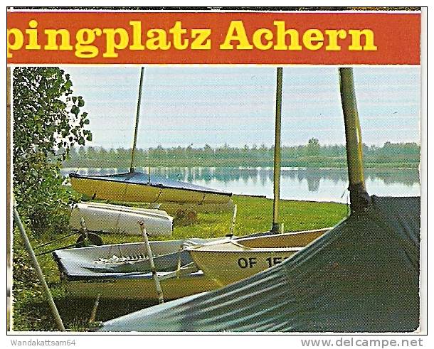 AK Achern Mehrbild 4 Bilder Campingplatz Zelte Wohnwagen Boote 12.7.78 - 17 758 ACHERN, BADEN 1 nach 729 Freudenstadt
