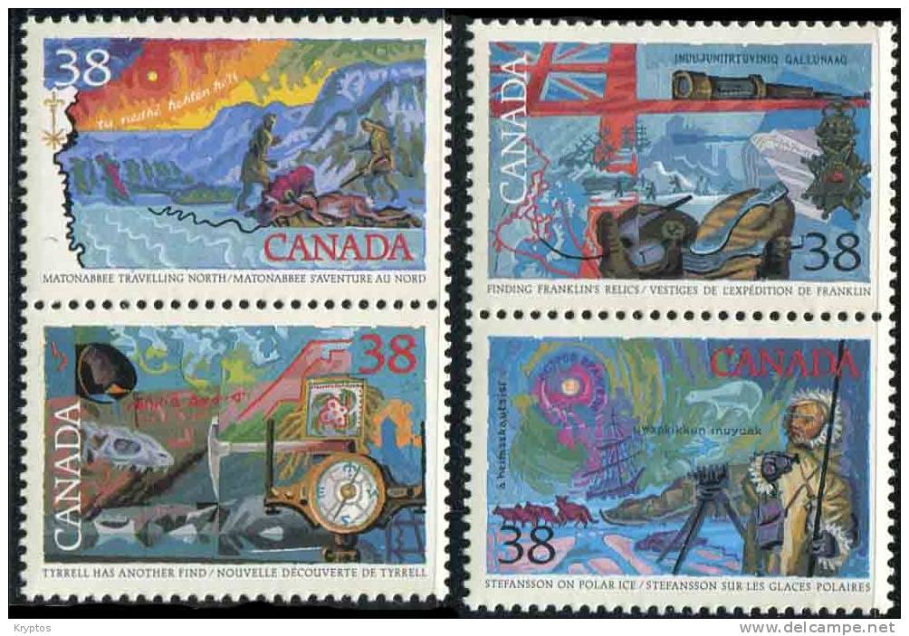 Canada 1989 - Exploration Of Canada (4) - Complete Set Of 4 Stamps - Unused Stamps