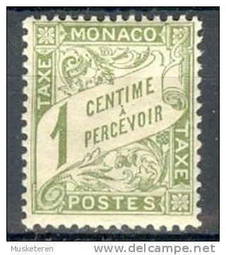 Monaco Postage Due 1904 Mi. 1   1 C Numbers Ziffern Chiffre MH - Postage Due