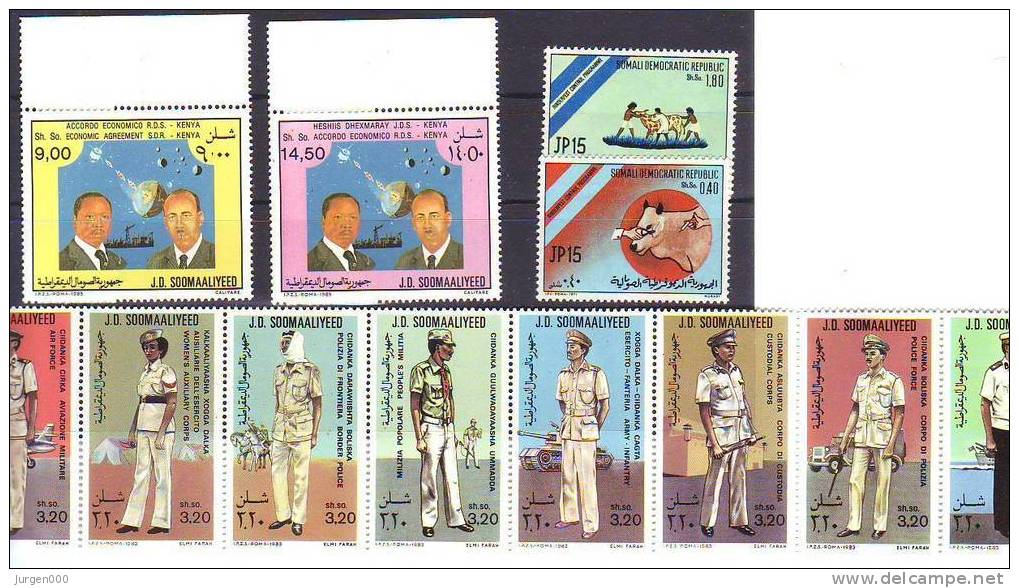 Nr 185/186, 337/344, 382/383 **, Michel = 20 Euro (XX12637) - Somalie (1960-...)