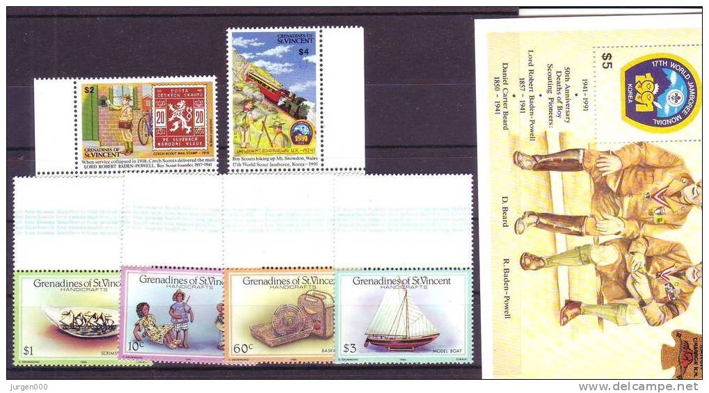 Nr 479/482, 816/817, BL80 **, Michel = 18 Euro (XX12753) - St.Vincent (1979-...)