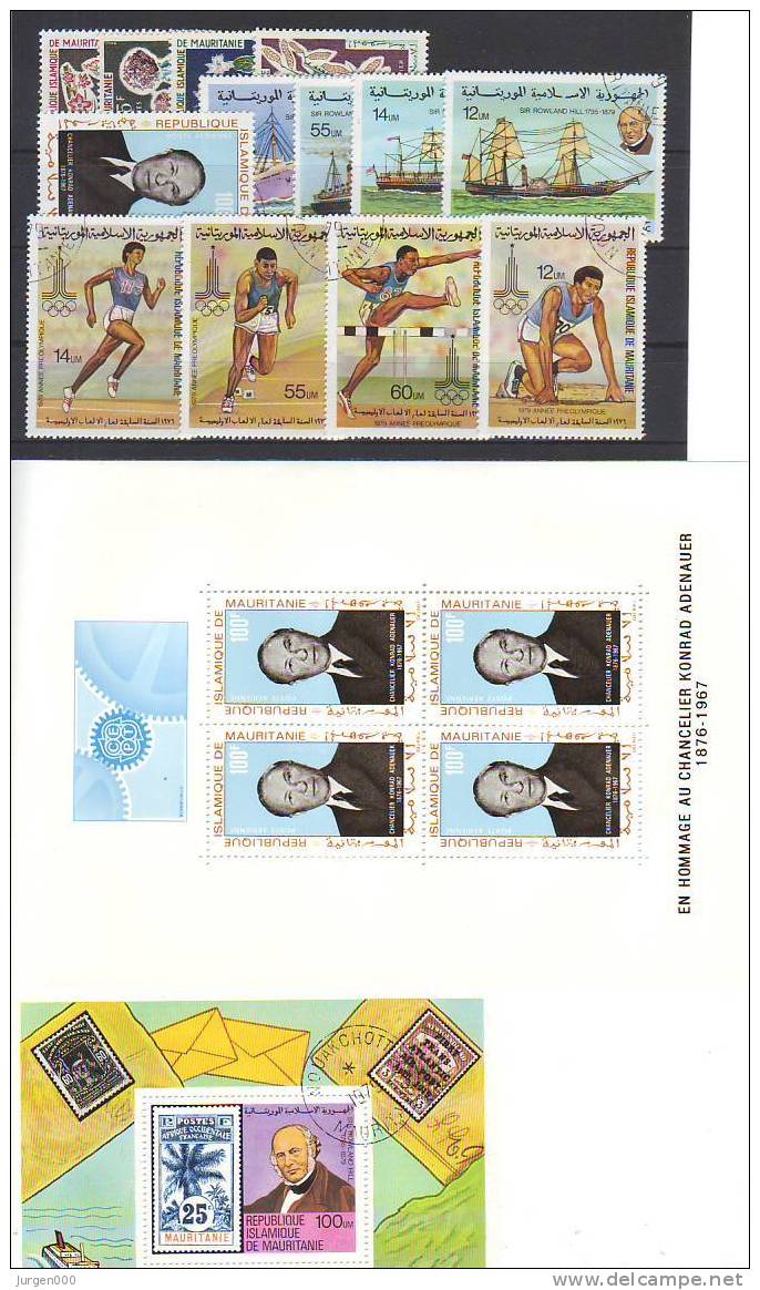 Nr 242/245, 333, BL4 **, Nr 636/639, BL24, Nr 652/655, Michel = 19 Euro (XX12969) - Mauritanie (1960-...)