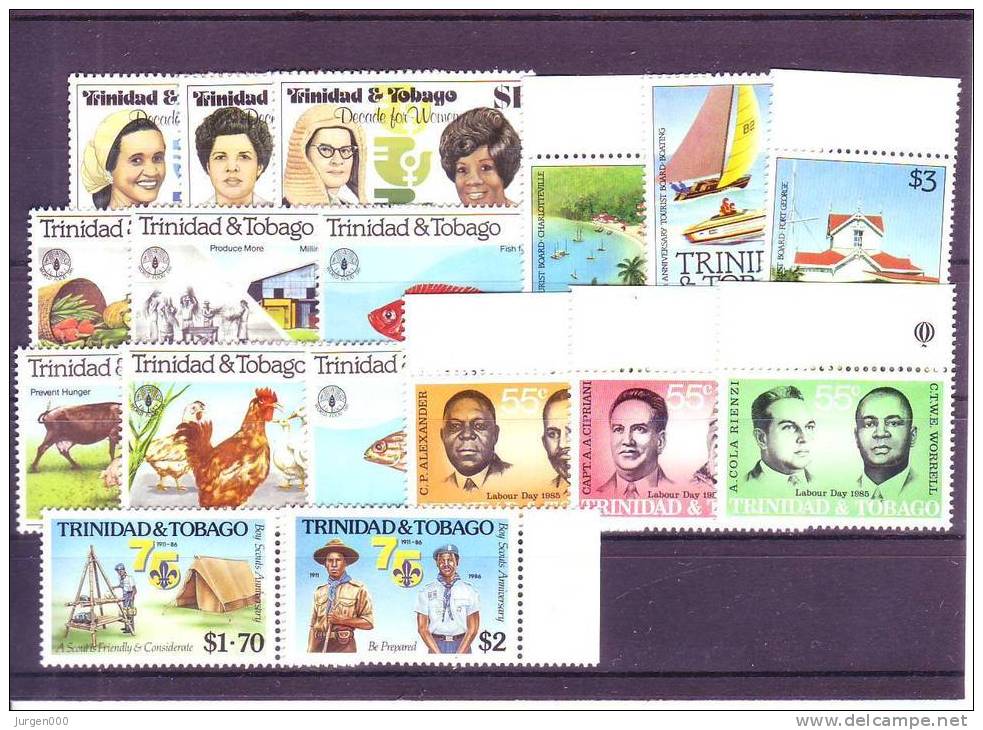 Nr 424/426, 435/440, 451/453, 514/516, 534/535 **, Michel = 20 Euro (XX13025) - Trinité & Tobago (1962-...)